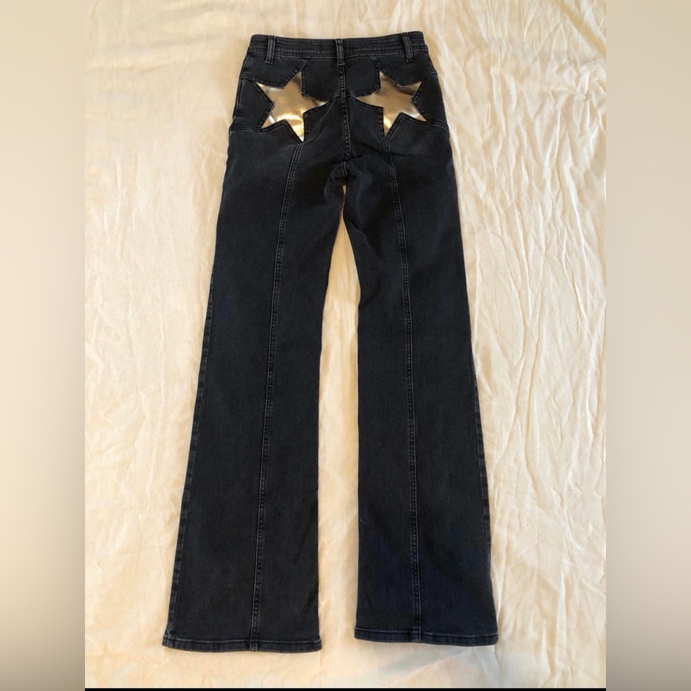 Free People Firecracker Flares - Black/Gold Stars / NWOT 26